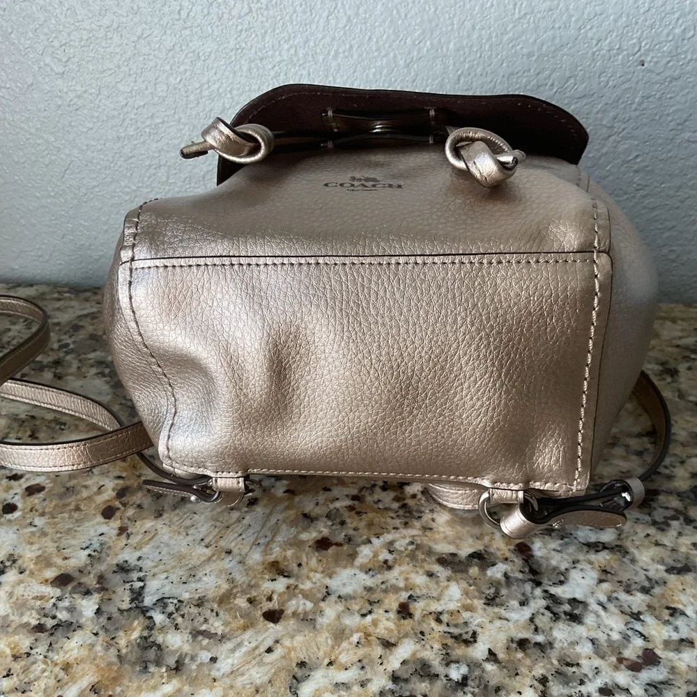 Coach Derby Gold Backpack - Picture 6 of 8